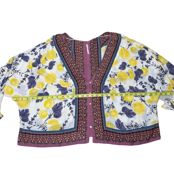 Free People Freshly Squeezed Lemon Print Blouse - Picture 4 of 7